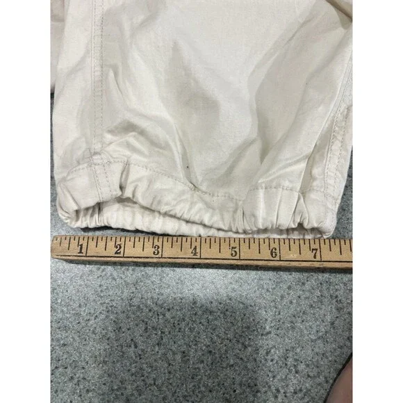 Hollister Adjustable Rise Parachute Baggy Utility Pants Cream Y2K Men XL NEW - Picture 7 of 13